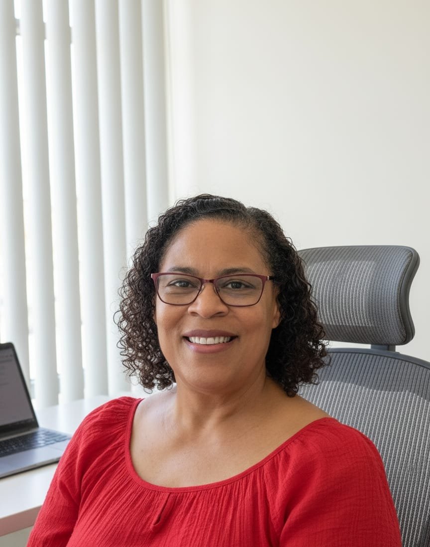 Paula Menopause Doula in office setting